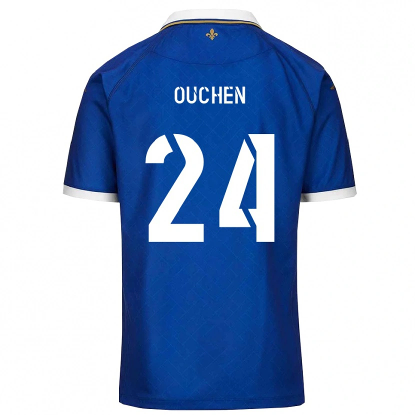 Danxen Børn Ali Ouchen #24 Blå Guld Hjemmebane Spillertrøjer 2025/26 Trøje T-Shirt