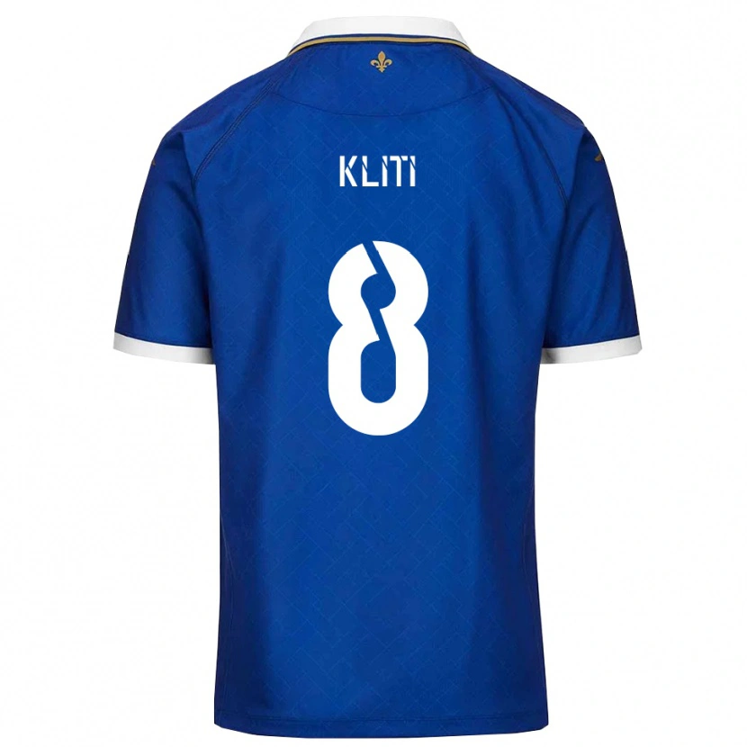 Danxen Børn Ayoub Kliti #8 Blå Guld Hjemmebane Spillertrøjer 2025/26 Trøje T-Shirt