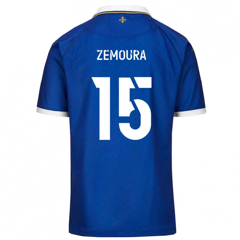 Danxen Børn Yohan Zemoura #15 Blå Guld Hjemmebane Spillertrøjer 2025/26 Trøje T-Shirt