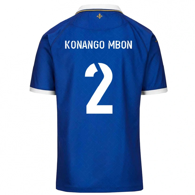 Danxen Børn Jordan Konango Mbon #2 Blå Guld Hjemmebane Spillertrøjer 2025/26 Trøje T-Shirt