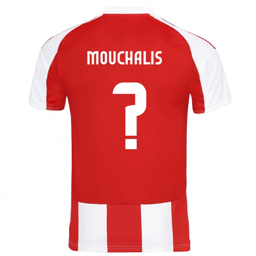 Danxen Børn Michail Mouchalis #0 Rød Hvid Hjemmebane Spillertrøjer 2025/26 Trøje T-Shirt
