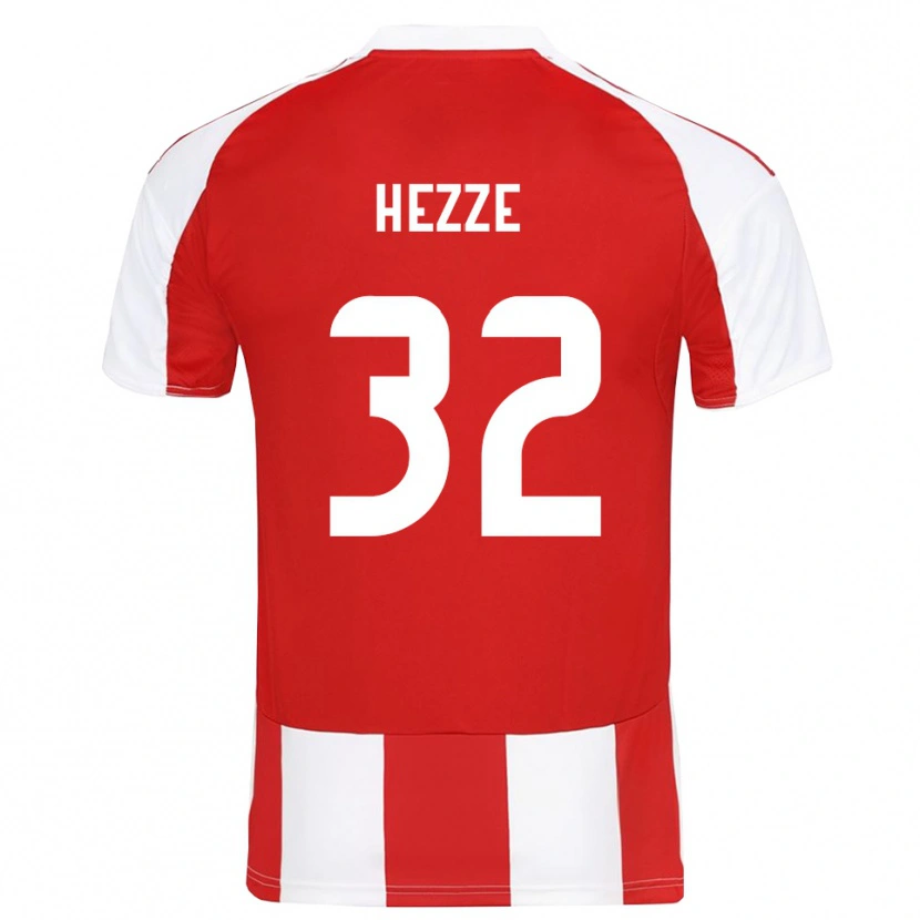 Danxen Børn Santiago Hezze #32 Rød Hvid Hjemmebane Spillertrøjer 2025/26 Trøje T-Shirt