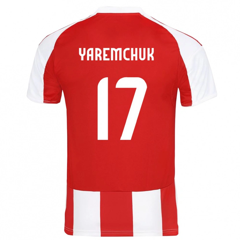 Danxen Børn Roman Yaremchuk #17 Rød Hvid Hjemmebane Spillertrøjer 2025/26 Trøje T-Shirt