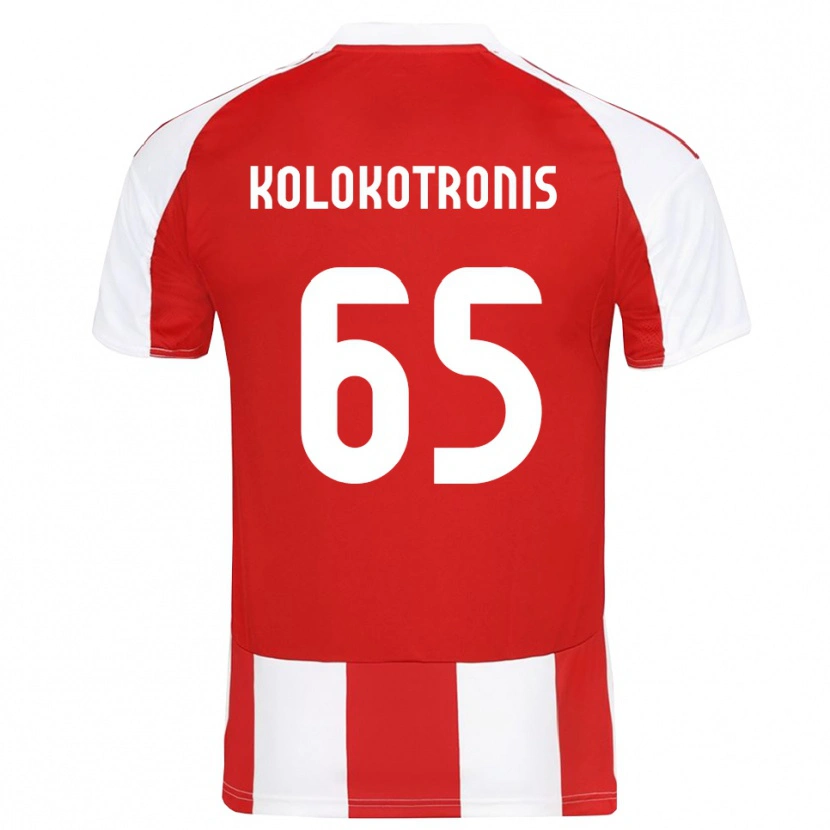 Danxen Børn Petros Kolokotronis #65 Rød Hvid Hjemmebane Spillertrøjer 2025/26 Trøje T-Shirt