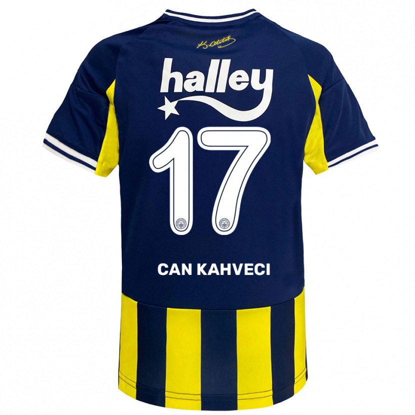 Danxen Børn İrfan Can Kahveci #17 Gul Mørkeblå Hvid Hjemmebane Spillertrøjer 2025/26 Trøje T-Shirt