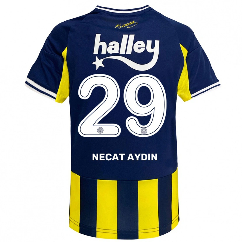 Danxen Børn Ahmet Necat Aydın #29 Gul Mørkeblå Hvid Hjemmebane Spillertrøjer 2025/26 Trøje T-Shirt