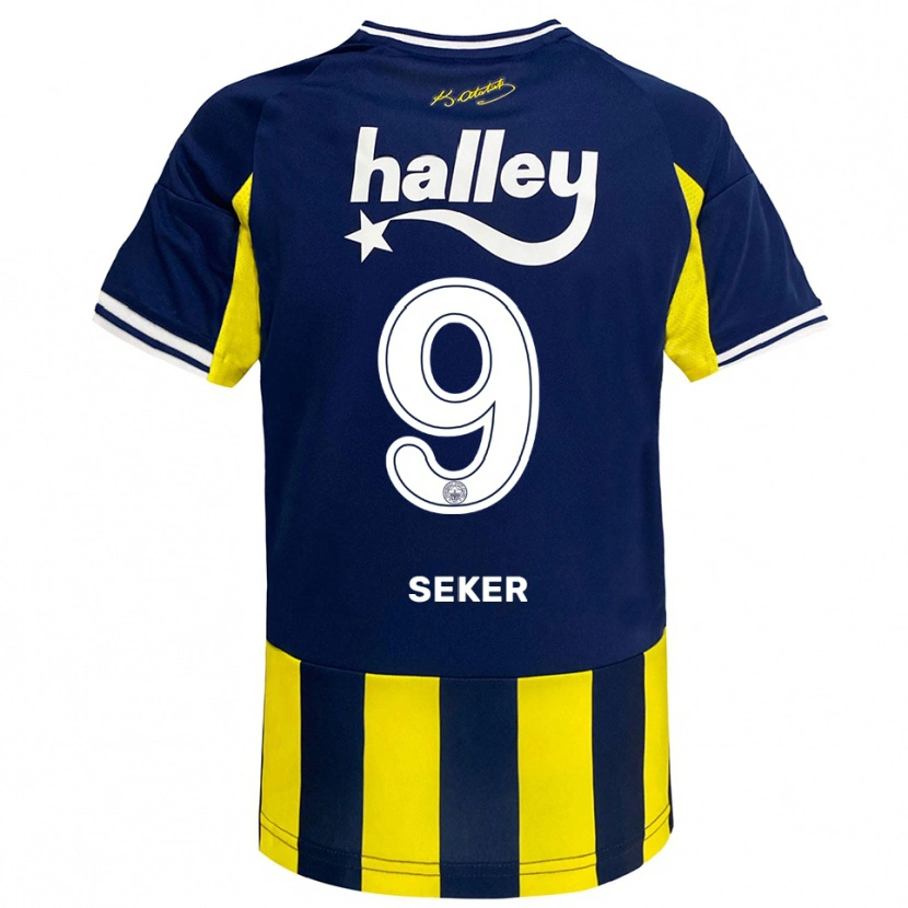 Danxen Børn Busem Şeker #9 Gul Mørkeblå Hvid Hjemmebane Spillertrøjer 2025/26 Trøje T-Shirt