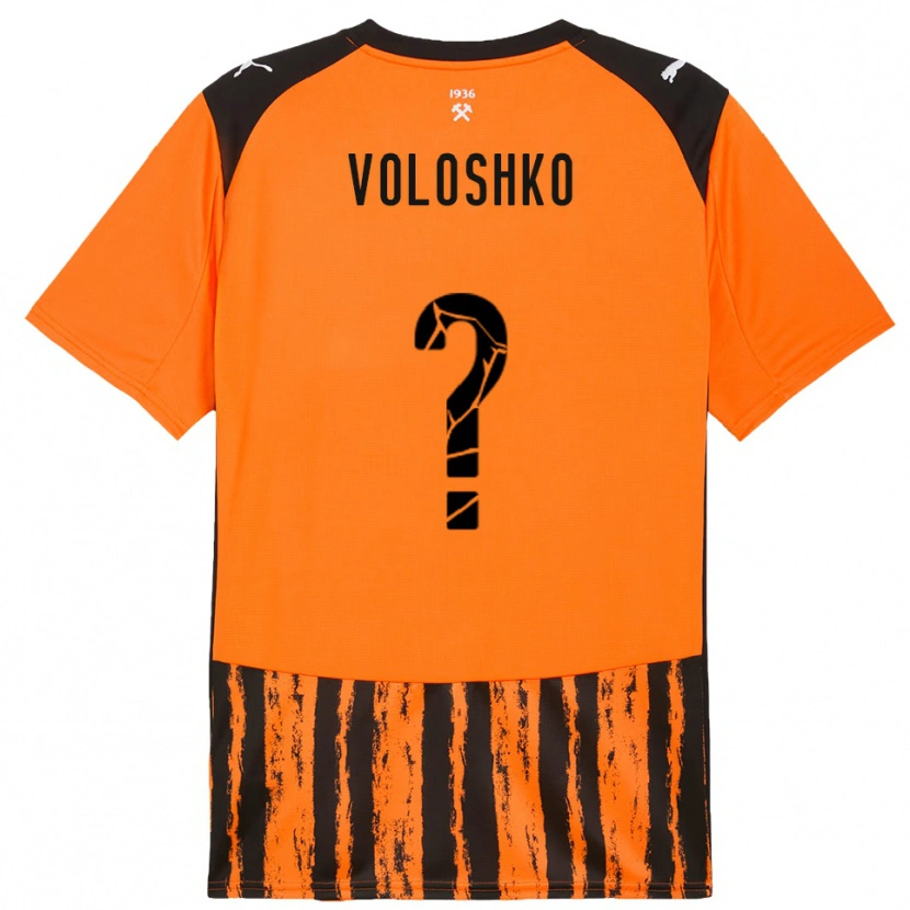 Danxen Børn Yevgeniy Voloshko #0 Orange Sort Hjemmebane Spillertrøjer 2025/26 Trøje T-Shirt