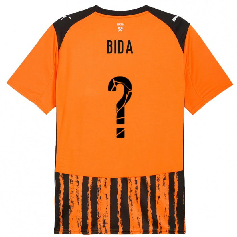 Danxen Børn Denys Bida #0 Orange Sort Hjemmebane Spillertrøjer 2025/26 Trøje T-Shirt
