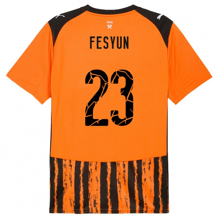 Danxen Børn Kiril Fesyun #23 Orange Sort Hjemmebane Spillertrøjer 2025/26 Trøje T-Shirt