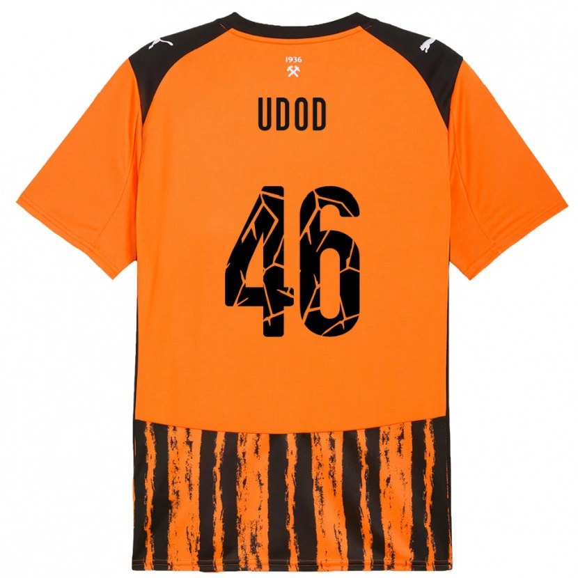 Danxen Børn Danylo Udod #46 Orange Sort Hjemmebane Spillertrøjer 2025/26 Trøje T-Shirt