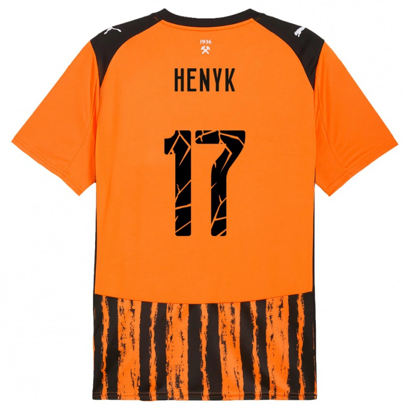 Danxen Børn Oksana Henyk #17 Orange Sort Hjemmebane Spillertrøjer 2025/26 Trøje T-Shirt