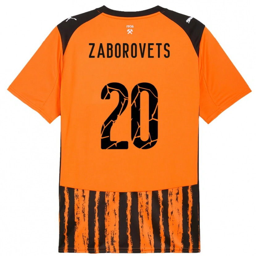 Danxen Børn Lidiia Zaborovets #20 Orange Sort Hjemmebane Spillertrøjer 2025/26 Trøje T-Shirt