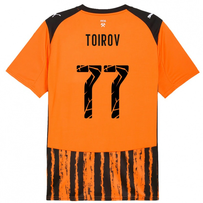Danxen Børn Khusrav Toirov #77 Orange Sort Hjemmebane Spillertrøjer 2025/26 Trøje T-Shirt