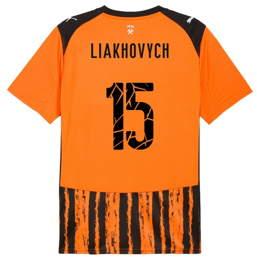 Danxen Børn Anastasiia Liakhovych #15 Orange Sort Hjemmebane Spillertrøjer 2025/26 Trøje T-Shirt