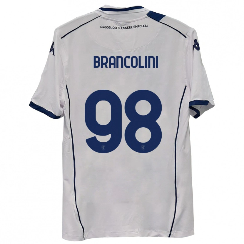 Danxen Børn Federico Brancolini #98 Mørkeblå Udebane Spillertrøjer 2025/26 Trøje T-Shirt