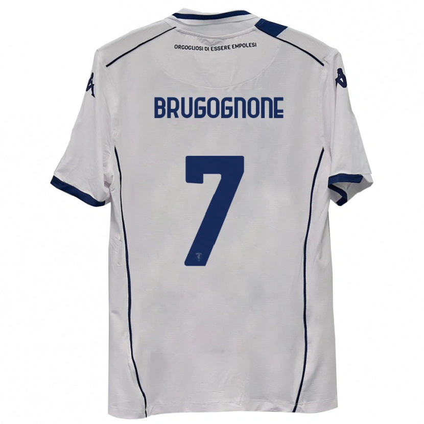 Danxen Børn Giuseppe Brugognone #7 Mørkeblå Udebane Spillertrøjer 2025/26 Trøje T-Shirt