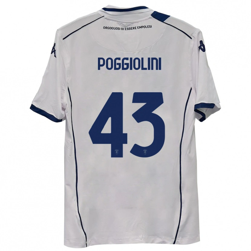 Danxen Børn Duccio Poggiolini #43 Mørkeblå Udebane Spillertrøjer 2025/26 Trøje T-Shirt