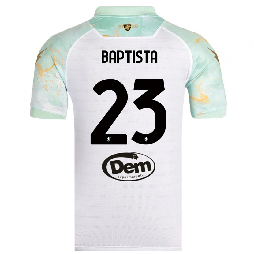 Danxen Børn Viktor Baptista #23 Hvid Sort Udebane Spillertrøjer 2025/26 Trøje T-Shirt