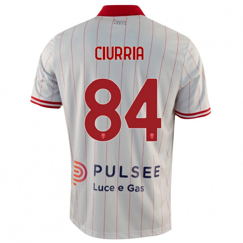 Danxen Børn Patrick Ciurria #84 Hvid Rød Blå Udebane Spillertrøjer 2025/26 Trøje T-Shirt