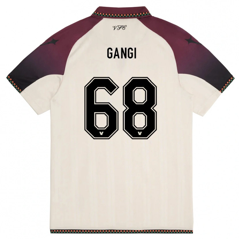 Danxen Børn Chiara Gangi #68 Creme Bourgogne Udebane Spillertrøjer 2025/26 Trøje T-Shirt