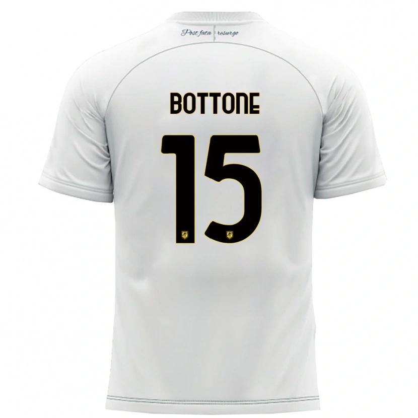Danxen Børn Salvatore Bottone #15 Hvid Gul Udebane Spillertrøjer 2025/26 Trøje T-Shirt