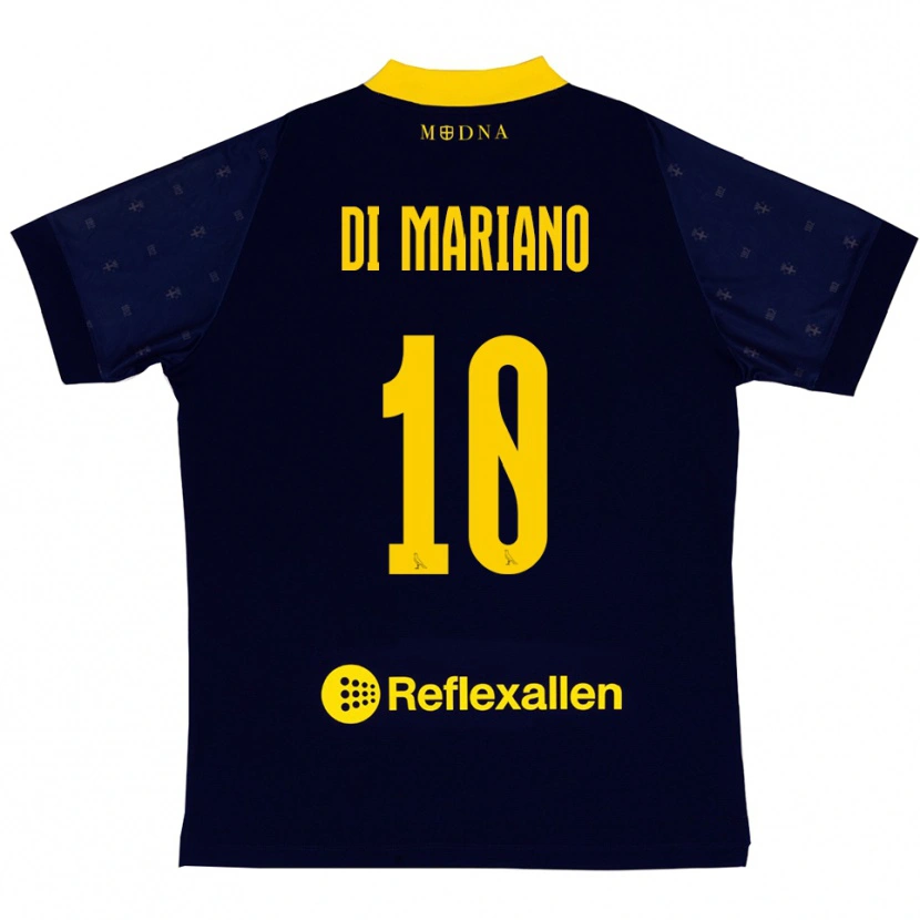 Danxen Børn Francesco Di Mariano #10 Mørkeblå Gul Udebane Spillertrøjer 2025/26 Trøje T-Shirt