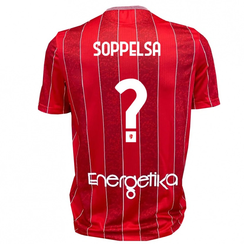 Danxen Børn Mattia Soppelsa #0 Rød Hvid Udebane Spillertrøjer 2025/26 Trøje T-Shirt
