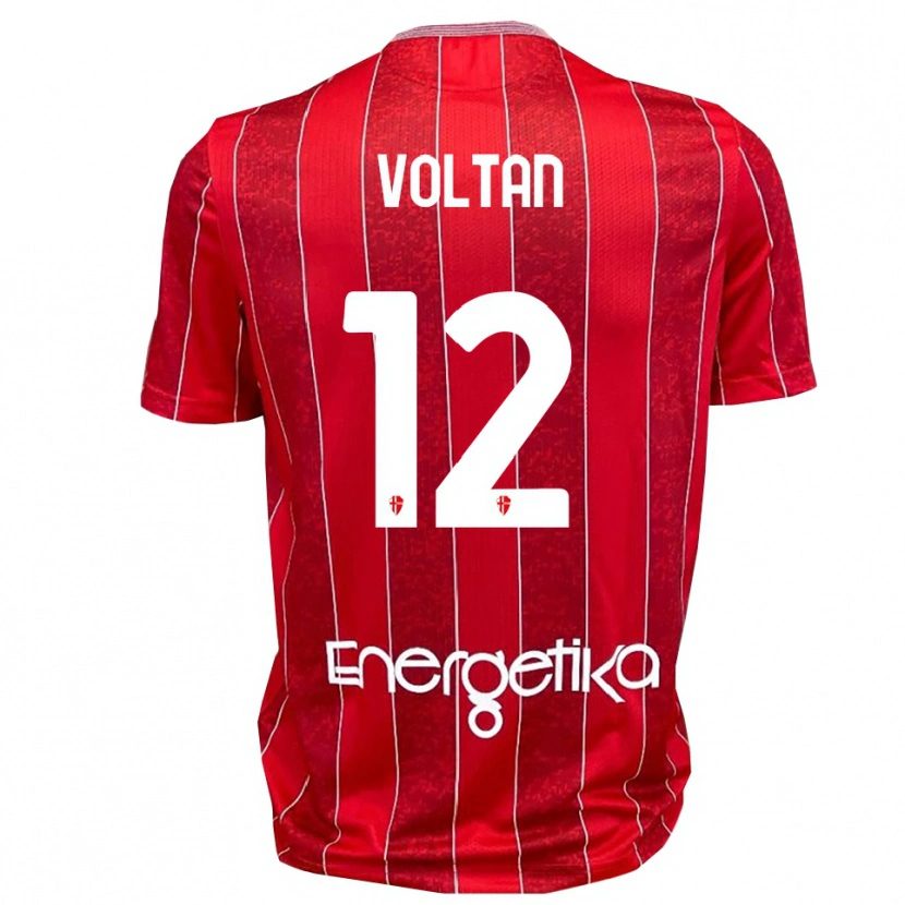 Danxen Børn Michele Voltan #12 Rød Hvid Udebane Spillertrøjer 2025/26 Trøje T-Shirt