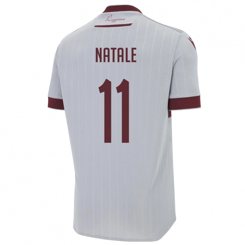 Danxen Børn Mario Natale #11 Burgunder Hvid Udebane Spillertrøjer 2025/26 Trøje T-Shirt