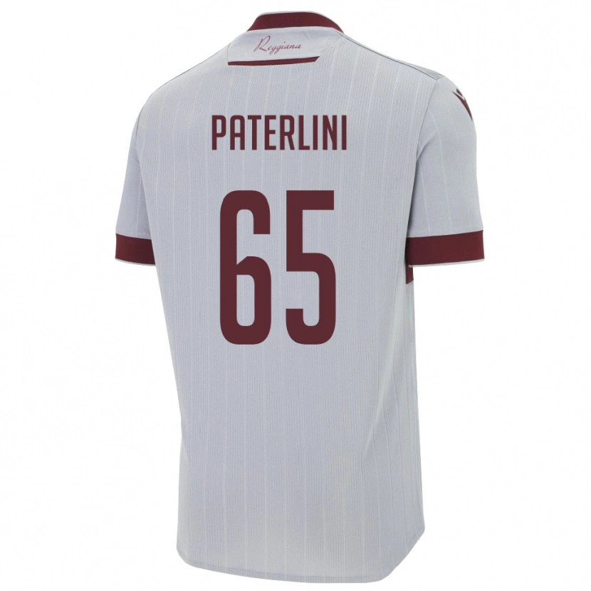 Danxen Børn Federico Paterlini #65 Burgunder Hvid Udebane Spillertrøjer 2025/26 Trøje T-Shirt