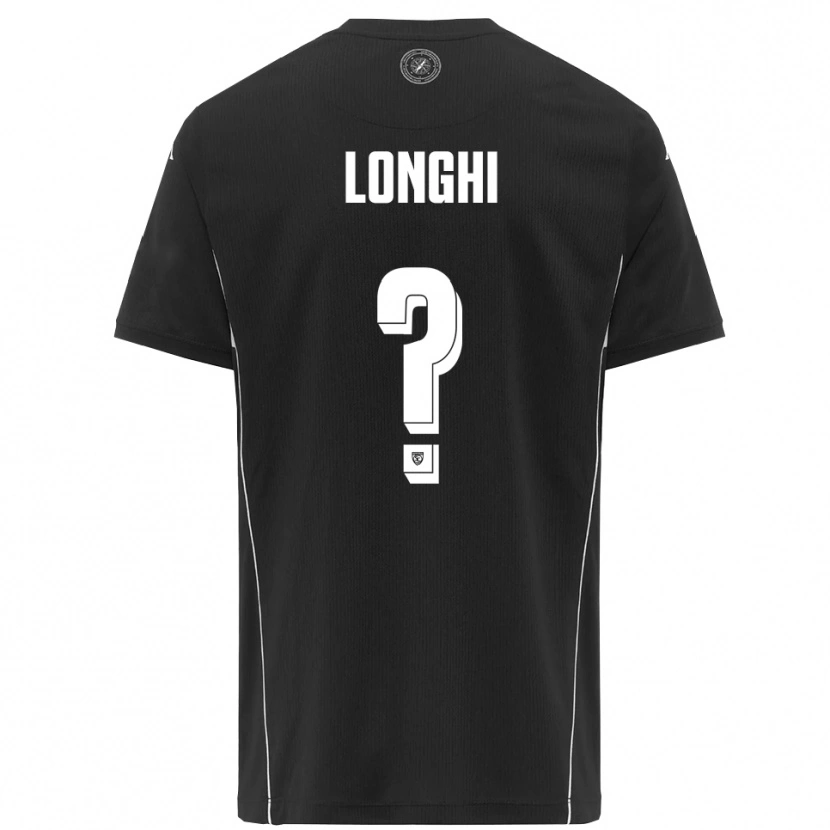Danxen Børn Tommaso Longhi #0 Sort Hvid Udebane Spillertrøjer 2025/26 Trøje T-Shirt