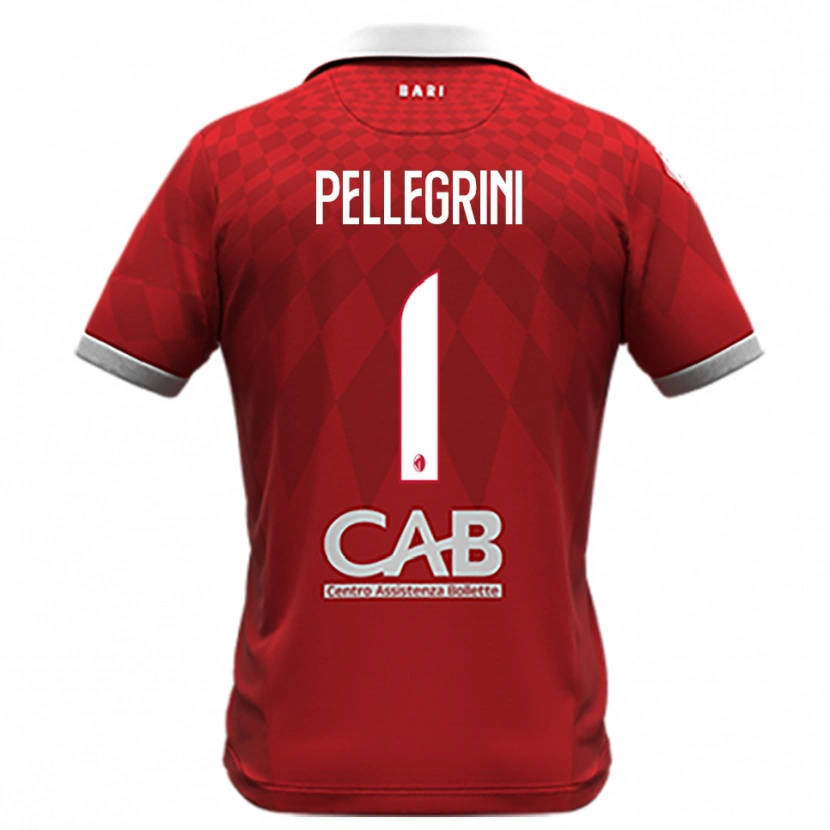 Danxen Børn Luigi Pellegrini #1 Rød Hvid Udebane Spillertrøjer 2025/26 Trøje T-Shirt