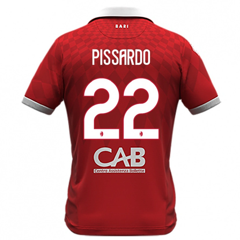 Danxen Børn Marco Pissardo #22 Rød Hvid Udebane Spillertrøjer 2025/26 Trøje T-Shirt