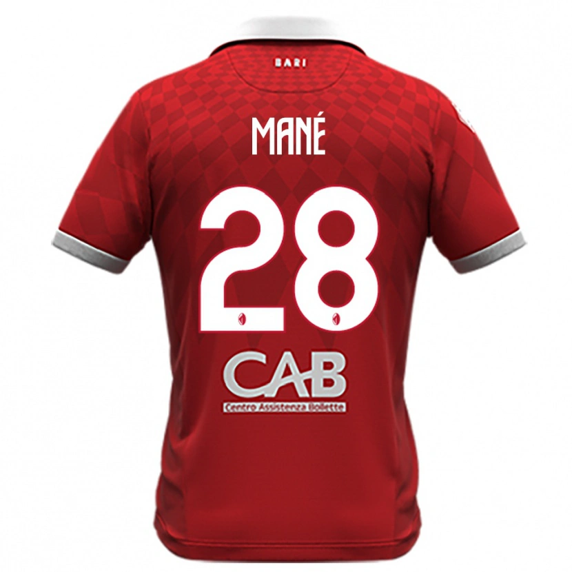 Danxen Børn Moussa Mané #28 Rød Hvid Udebane Spillertrøjer 2025/26 Trøje T-Shirt