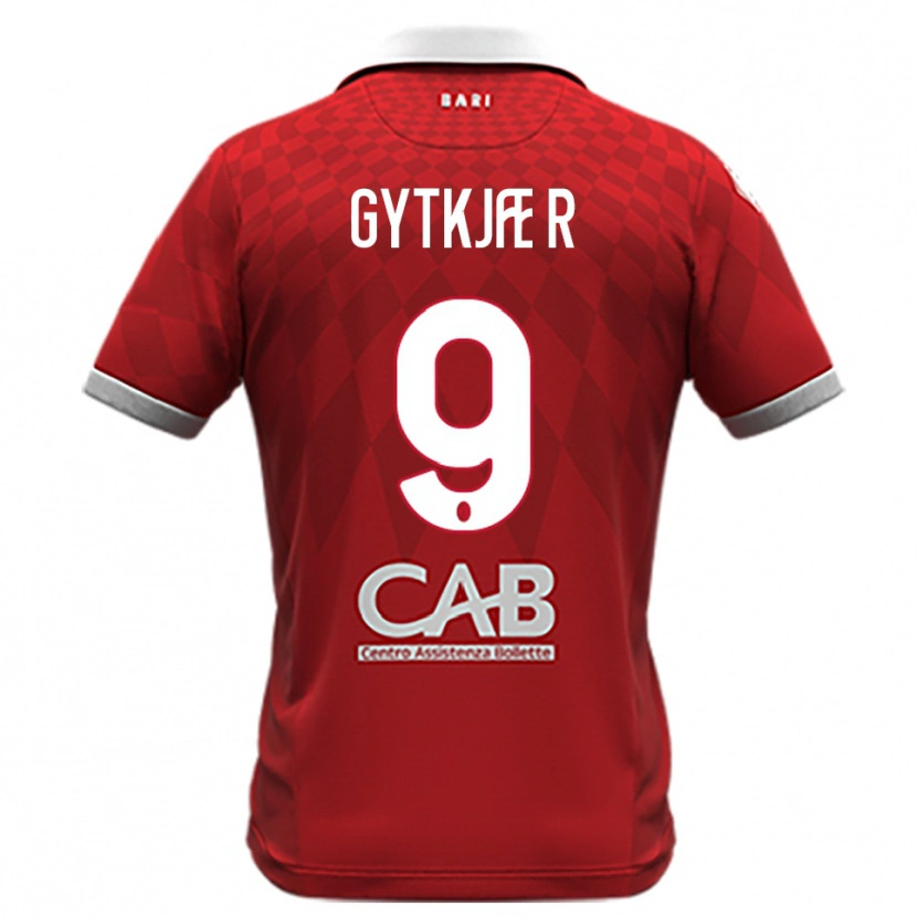 Danxen Børn Christian Gytkjær #9 Rød Hvid Udebane Spillertrøjer 2025/26 Trøje T-Shirt
