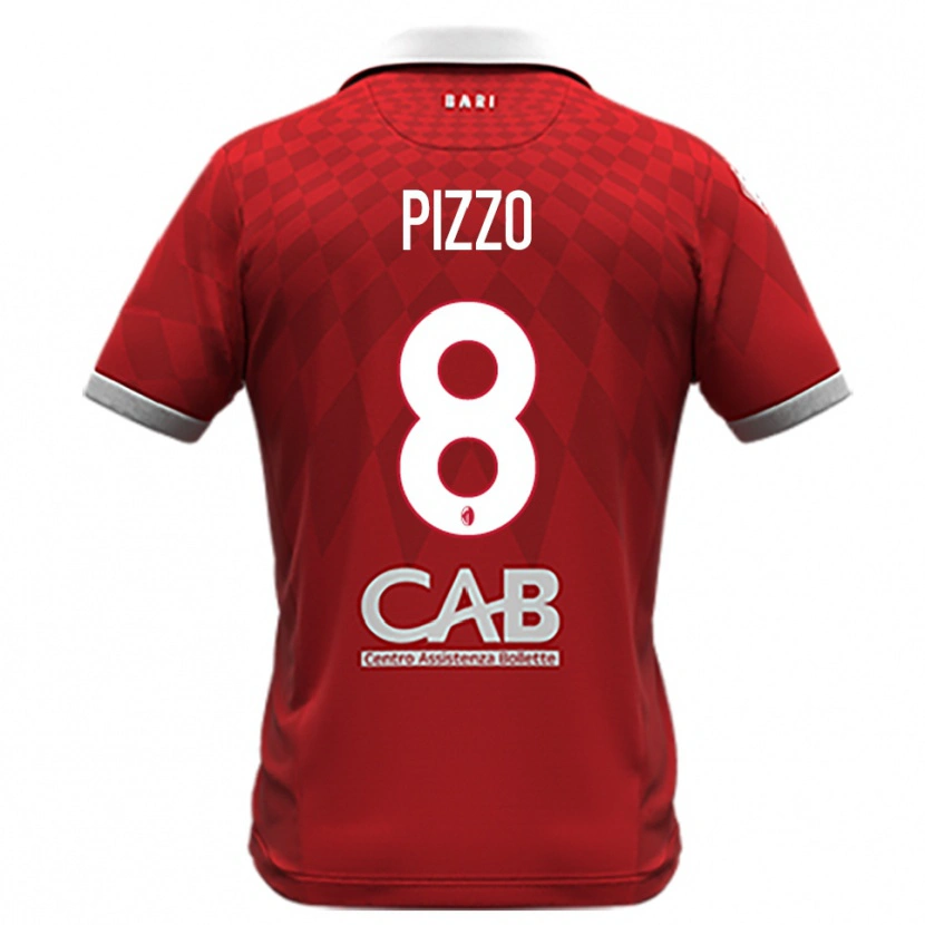 Danxen Børn Benedetto Pizzo #8 Rød Hvid Udebane Spillertrøjer 2025/26 Trøje T-Shirt