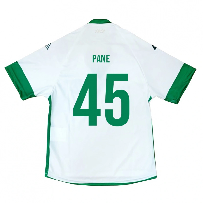 Danxen Børn Pasquale Pane #45 Hvid Grøn Blå Udebane Spillertrøjer 2025/26 Trøje T-Shirt