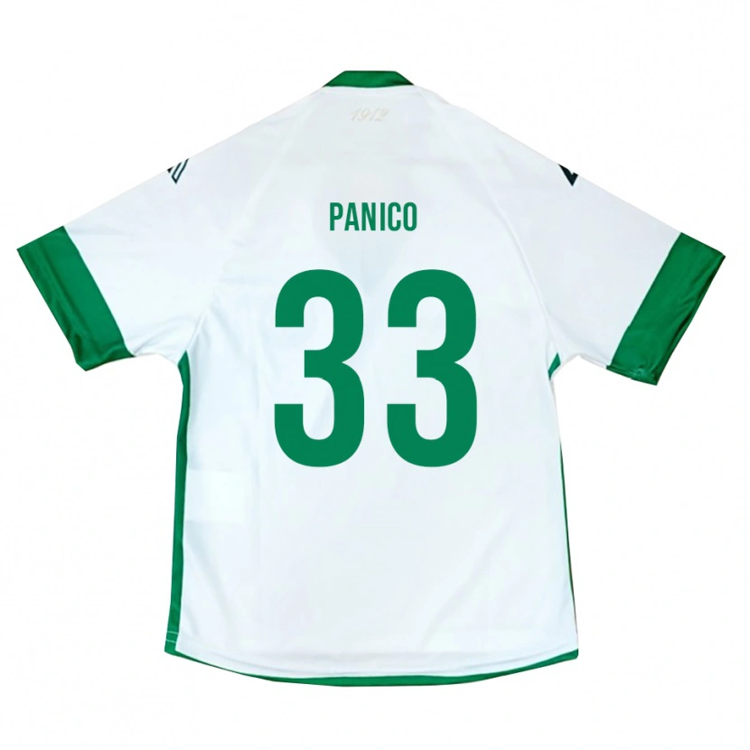 Danxen Børn Giuseppe Panico #33 Hvid Grøn Blå Udebane Spillertrøjer 2025/26 Trøje T-Shirt