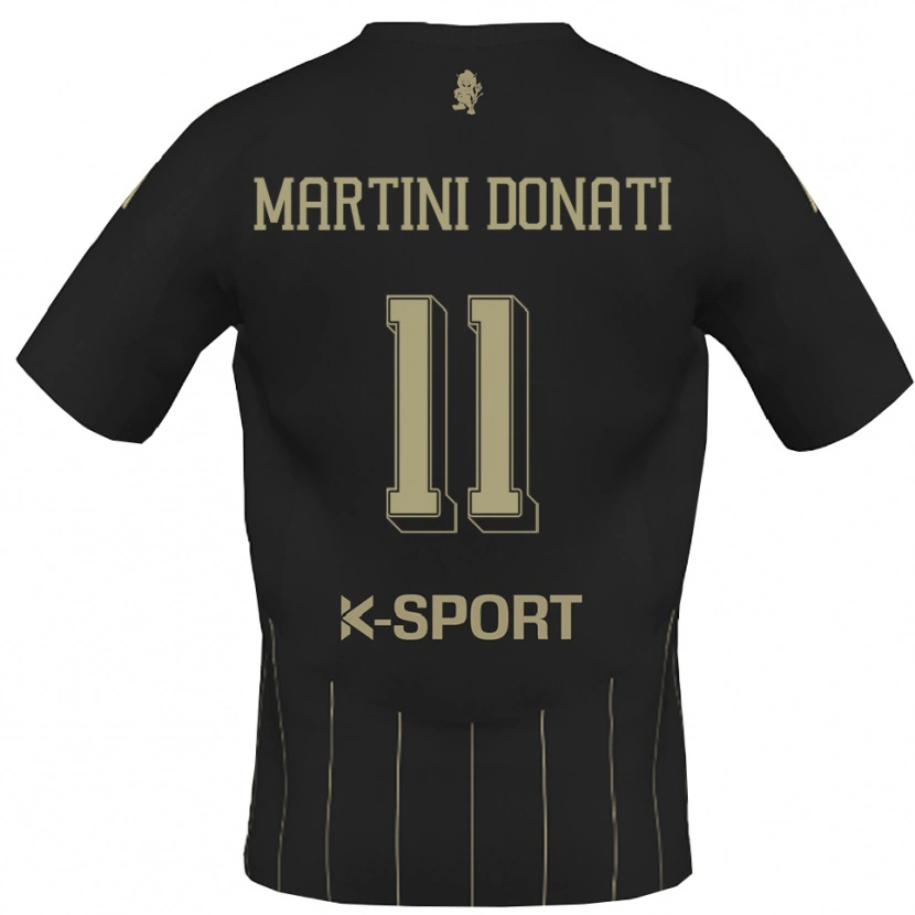 Danxen Børn Cesare Martini Donati #11 Grå Hvid Udebane Spillertrøjer 2025/26 Trøje T-Shirt