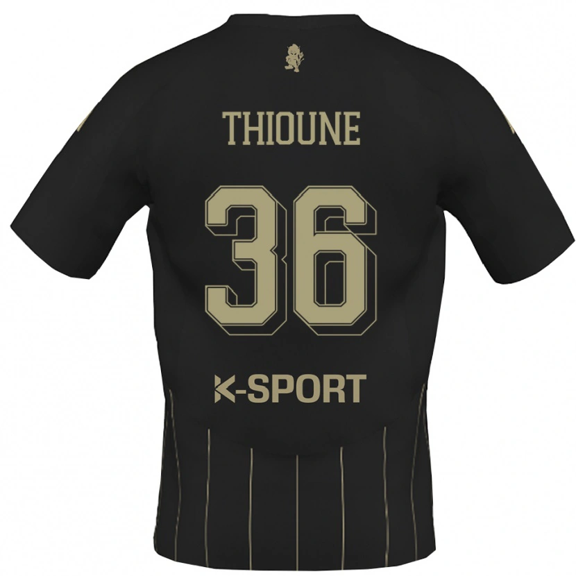 Danxen Børn Alioune Thioune #36 Grå Hvid Udebane Spillertrøjer 2025/26 Trøje T-Shirt