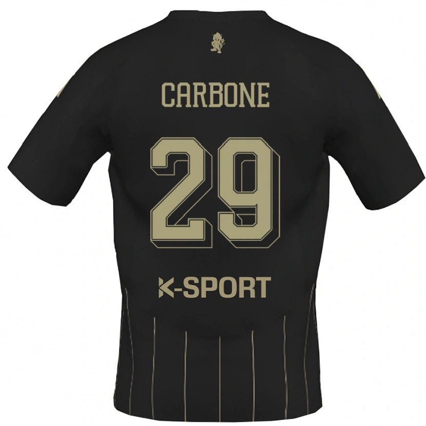 Danxen Børn Matteo Carbone #29 Grå Hvid Udebane Spillertrøjer 2025/26 Trøje T-Shirt