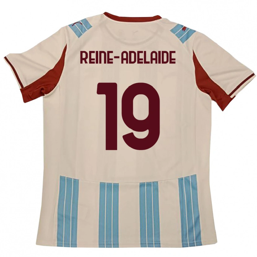 Danxen Børn Jeff Reine-Adelaide #19 Lyseblå Hvid Udebane Spillertrøjer 2025/26 Trøje T-Shirt