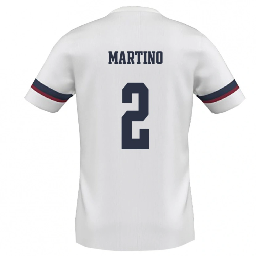 Danxen Børn Simone Martino #2 Hvid Rød Udebane Spillertrøjer 2025/26 Trøje T-Shirt