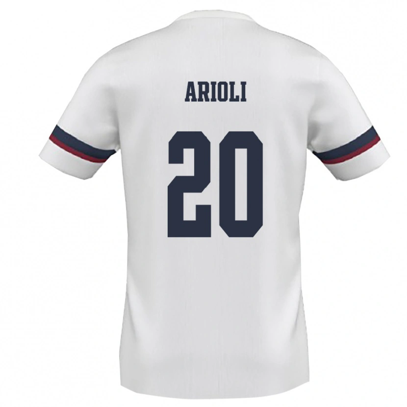 Danxen Børn Alessandro Arioli #20 Hvid Rød Udebane Spillertrøjer 2025/26 Trøje T-Shirt