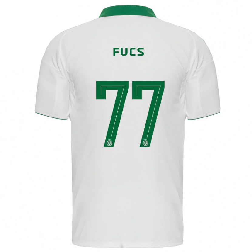 Danxen Børn Roee Fucs #77 Hvid Grøn Udebane Spillertrøjer 2025/26 Trøje T-Shirt