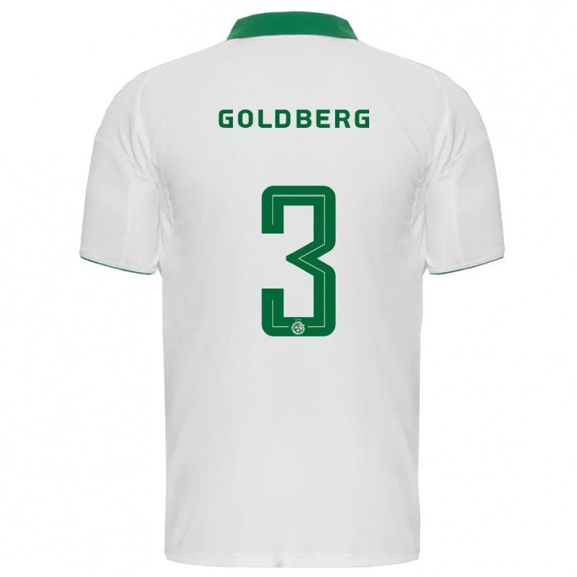 Danxen Børn Shon Goldberg #3 Hvid Grøn Udebane Spillertrøjer 2025/26 Trøje T-Shirt