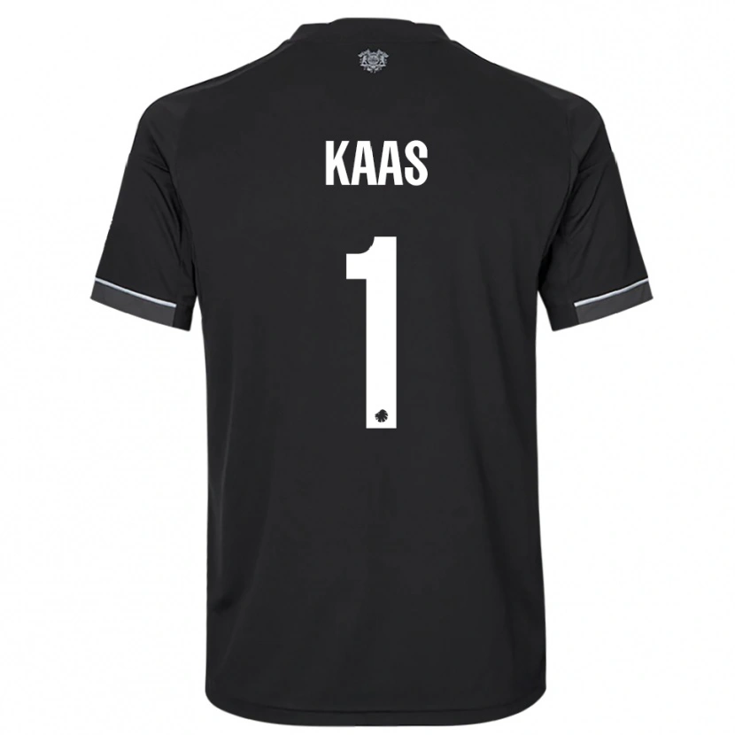 Danxen Børn Anna Kaas #1 Sort Hvid Udebane Spillertrøjer 2025/26 Trøje T-Shirt