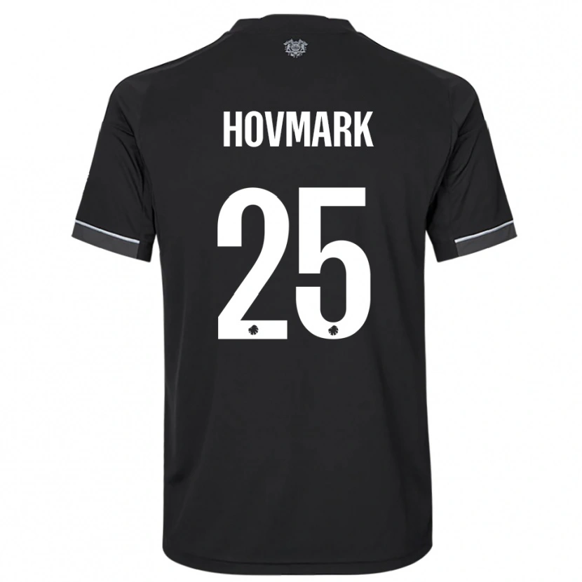Danxen Børn Maria Hovmark #25 Sort Hvid Udebane Spillertrøjer 2025/26 Trøje T-Shirt
