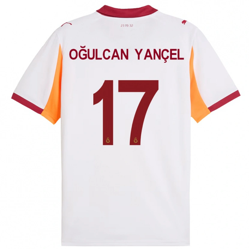 Danxen Børn Necati Oğulcan Yançel #17 Hvid Rød Udebane Spillertrøjer 2025/26 Trøje T-Shirt